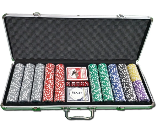 מזוודת פוקר מקצועית 500 ז'יטונים 13.5 גרם – משלוח חינם
