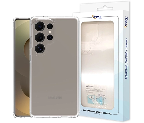 מגן לטלפון גלקסי S25 אולטרה שקוף Ivory Mobile