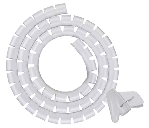 מאגד כבלים 2 מטר אורך 25 מ"מ קוטר Ivory IV-CABLEORG-WH2M צבע לבן