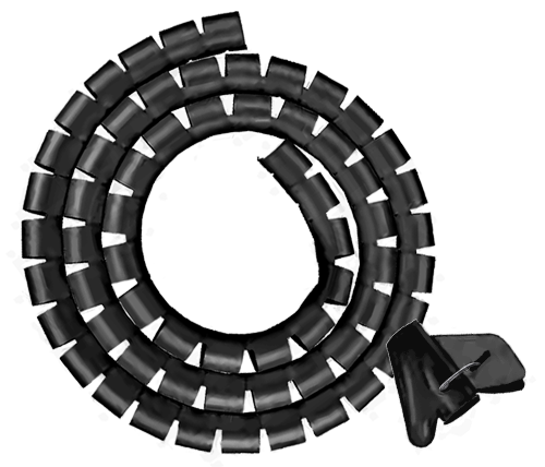 מאגד כבלים 5 מטר אורך 25 מ"מ קוטר Ivory IV-CABLEORG-BK5M צבע שחור