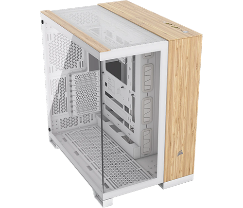 מארז מחשב 6500X Mid Tower Dual Chamber E-ATX בצבע לבן עץ