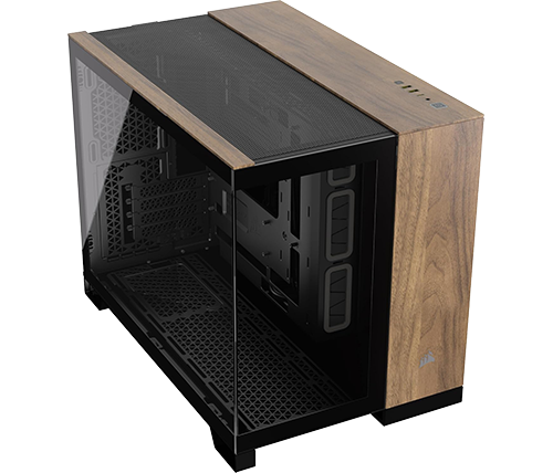 מארז מחשב 2500X Mid Tower Dual Chamber mATX בצבע שחור עץ