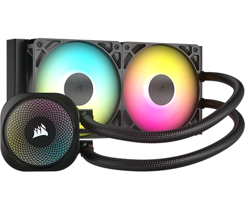 קירור נוזלי למעבד Corsair NAUTILUS 240 RS ARGB 240mm בצבע שחור