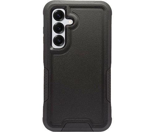 מגן לטלפון גלקסי Samsung Galaxy S25  קשיח עמיד בפני זעזועים בצבע שחור Ivory Mobile