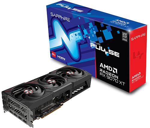 כרטיס מסך Sapphire PULSE AMD Radeon RX 9070 XT 16GB GDDR6
