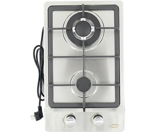 כיריים גז 2 להבות דומינו בגימור נירוסטה Chef GB3005SS 29x51