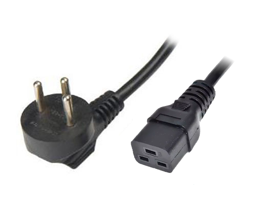 כבל חשמל חיצוני למחשב / שרת חיבור C19 באורך כ- 1.8 מטר 