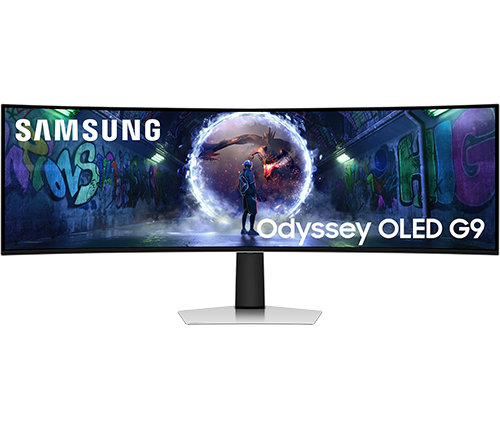 מסך מחשב גיימינג קעור 49 אינץ Samsung Odyssey OLED G9 G93SD Dual QHD DisplayHDR400 32:9 1800R