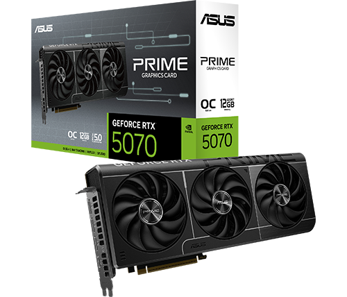כרטיס מסך ASUS PRIME GeForce RTX 5070 12GB GDDR7 OC Edition