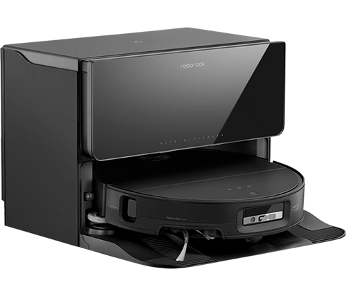 שואב שוטף רובוטי רובורוק עם עמדת מילוי וניקוז Roborock Saros 10 Refill בצבע שחור