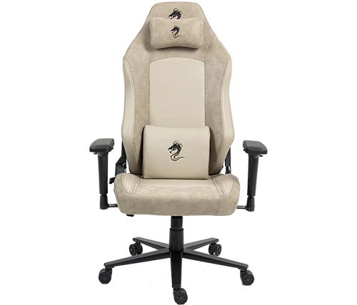 כיסא גיימינג ALPINE דמוי עור בז' וקרם דרגון Dragon – משלוח חינם