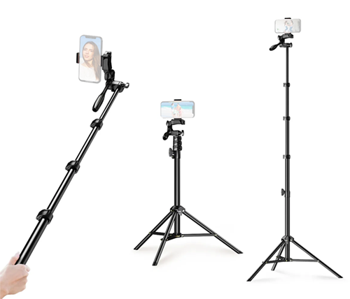 מוט סלפי טלסקופי עם חצובה לסמארטפון ומצלמות דיגיטליות Ivory Mobile