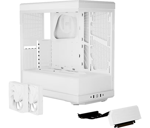 מארז מחשב HYTE Y40 כולל כבל רייזר לכרטיס מסך - בצבע לבן