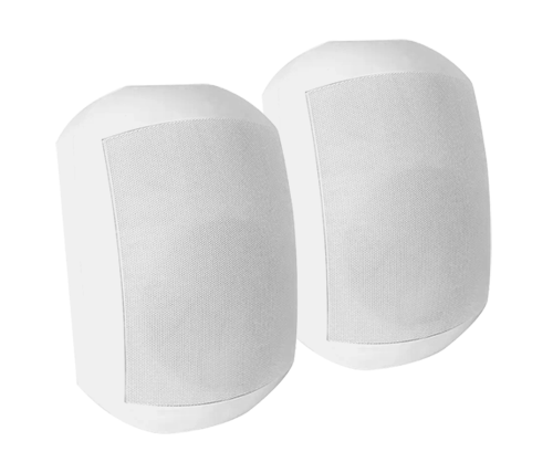 רמקולים חיצוניים מוגני מים MIZUKI WTP660 60W IP66  כולל מתקן תליה, בצבע לבן