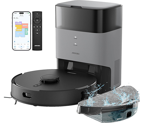 שואב שוטף רובוטי AIRROBO מדגם T20 PLUS כולל תחנת עגינה עם ריקון אבק