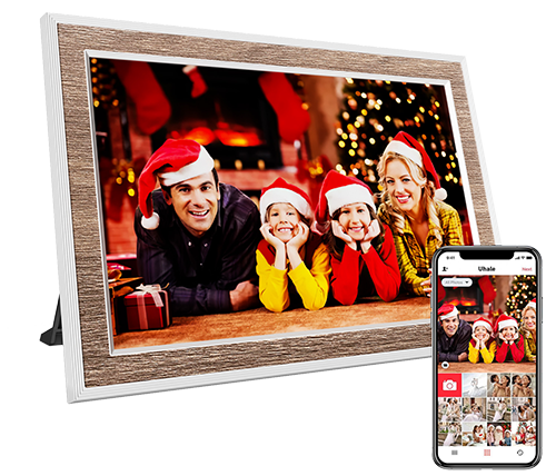 מסגרת דיגיטלית 10.1 אינץ עם מסך מגע ושליטה דרך הסמארטפון  Ivory Display IV-PF103 - צבע עץ לבן