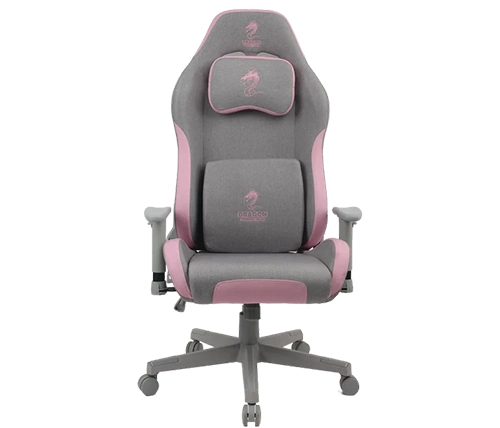 כיסא גיימינג CYBER בד אפור וורוד דרגון Dragon – משלוח חינם