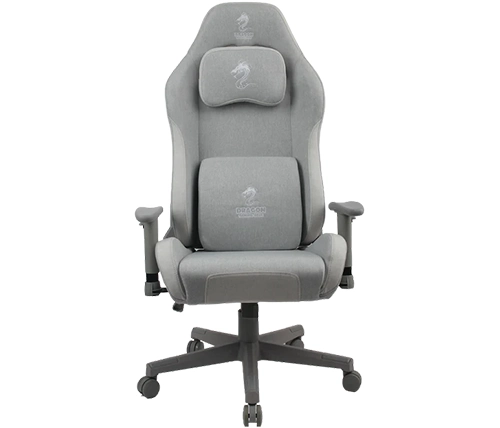 כיסא גיימינג CYBER בד אפור ולבן דרגון Dragon – משלוח חינם