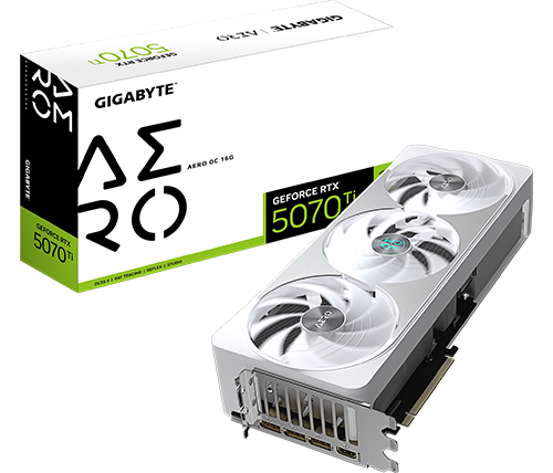 כרטיס מסך Gigabyte GeForce RTX 5070 Ti AERO OC 16GB GDDR7