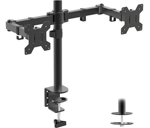 מעמד שולחני ל-2 מסכי מחשב בגודל 10-27 אינץ' Ivory D360-2