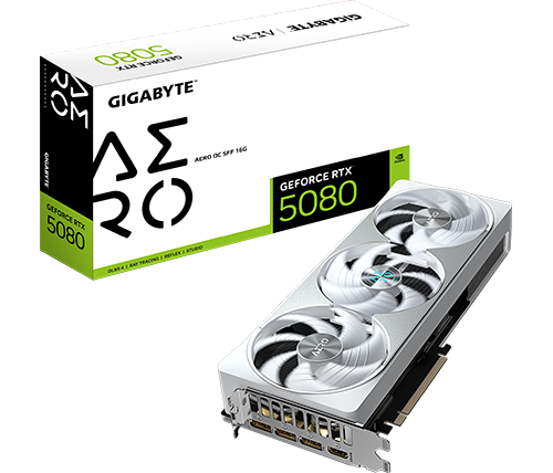 כרטיס מסך Gigabyte GeForce RTX 5080 AERO OC SFF 16GB GDDR7