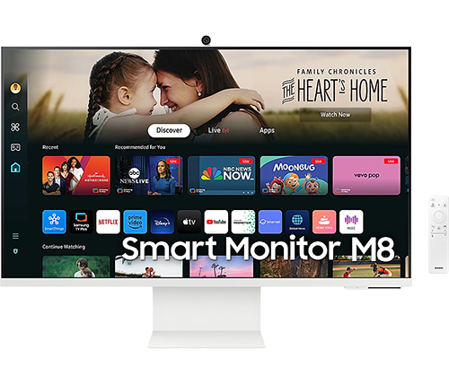 מסך מחשב לבן חכם כולל שלט 31.5 אינץ Samsung M8 M80D S32DM801UM 4K UHD USB-C 65W