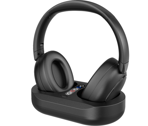 מציאון - אוזניות לטלוויזיה אלחוטיות נטענות Ivory Sound CR-V10 On Ear צבע שחור - מוחדש