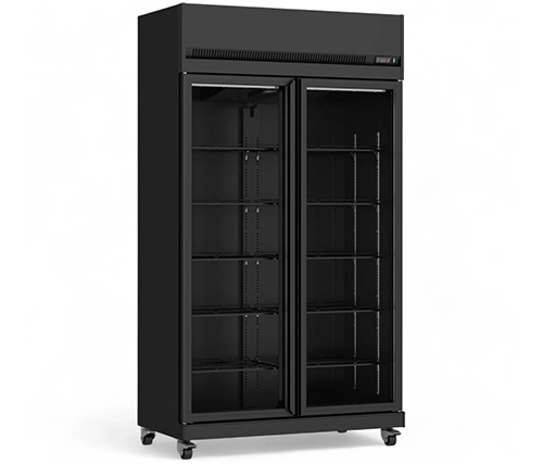 מקרר ויטרינה תעשייתי 2 דלתות זכוכית 700 ליטר שחור נורמנדה Normande VFC-DD110 – משלוח חינם