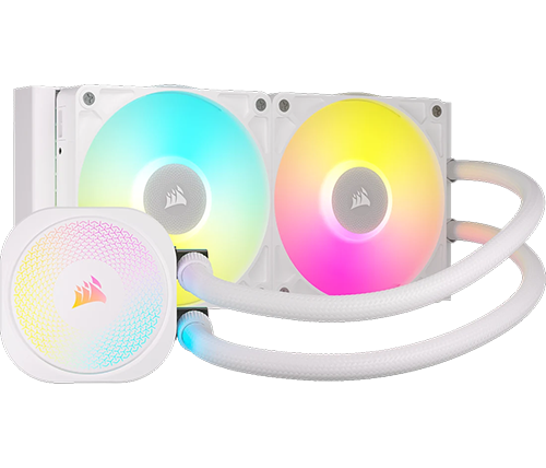 קירור נוזלי למעבד Corsair iCUE LINK TITAN 240 RX RGB 240mm בצבע לבן