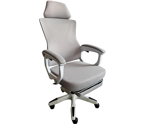 כיסא מנהלים ארגונומי גב גבוה ומשענת ראש דגם לונדון בצבע אפור – משלוח חינם