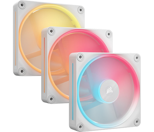 3 מאווררים למארז 12 ס''מ Corsair iCUE LINK LX120-R RGB בצבע לבן