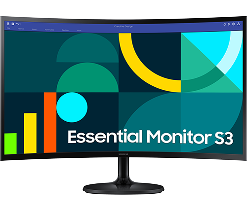 מסך מחשב קעור 27 אינץ Samsung S27D362GAM 100Hz בצבע שחור