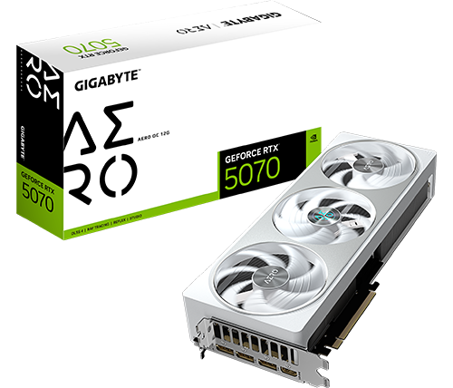 כרטיס מסך Gigabyte GeForce RTX 5070 AERO OC 12GB GDDR7