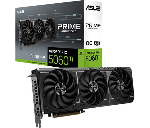 כרטיס מסך ASUS PRIME GeForce RTX 5060 Ti 8GB GDDR7 OC Edition