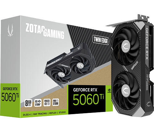 כרטיס מסך ZOTAC GAMING GeForce RTX 5060 Ti 8GB Twin Edge