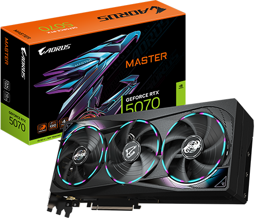 כרטיס מסך Gigabyte AORUS GeForce RTX 5070 MASTER 12GB GDDR7
