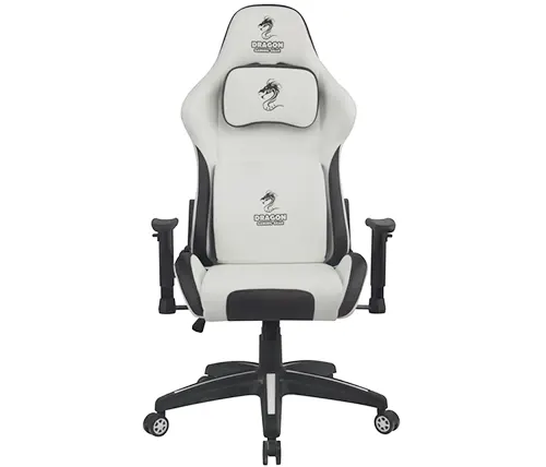 כיסא גיימינג CYBER דמוי עור (PU) לבן דרגון Dragon – משלוח חינם