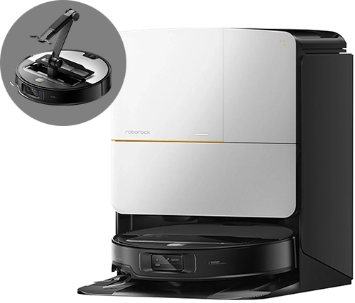 רובורוק שואב שוטף רובוטי עם זרוע נשלפת ותחנת עגינה Roborock SAROS Z70 בצבע כסוף