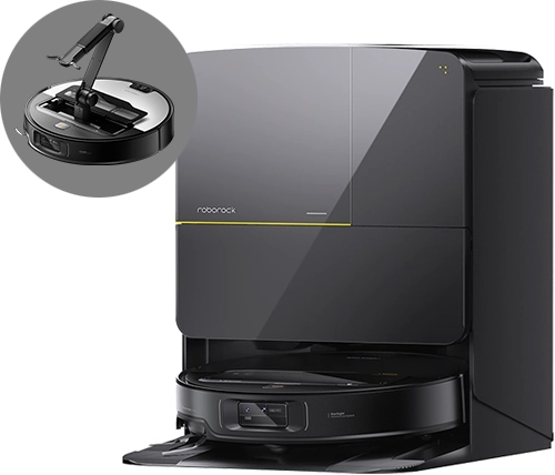 רובורוק שואב שוטף רובוטי עם זרוע נשלפת ותחנת עגינה Roborock SAROS Z70 בצבע שחור