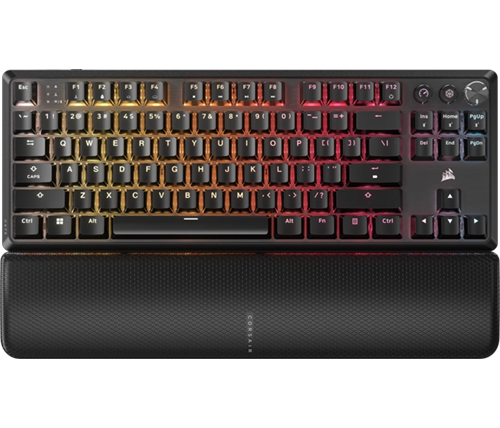 מקלדת גיימינג אלחוטית מכנית קומפקטית עם תאורת RGB מרהיבה ומתגים ליניאריים CORSAIR K70 CORE TKL WIRELESS  