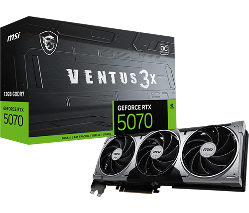 כרטיס מסך MSI GeForce RTX 5070 12G VENTUS 3X OC
