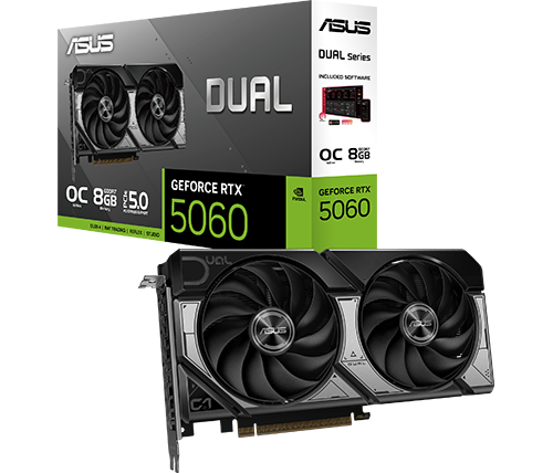 כרטיס מסך ASUS Dual GeForce RTX 5060 8GB GDDR7 OC Edition