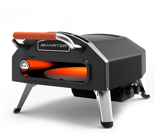 טאבון פיצה גז נייד 16 אינץ' עם דלת ואבן שמוט מסתובבת Smarter XN16P – משלוח חינם