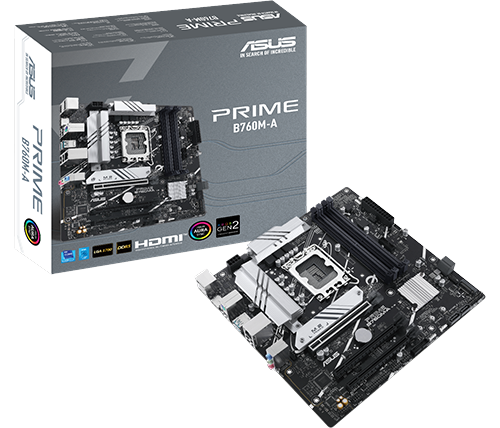 לוח אם ASUS PRIME B760M-A-CSM DDR5 1700 mATX