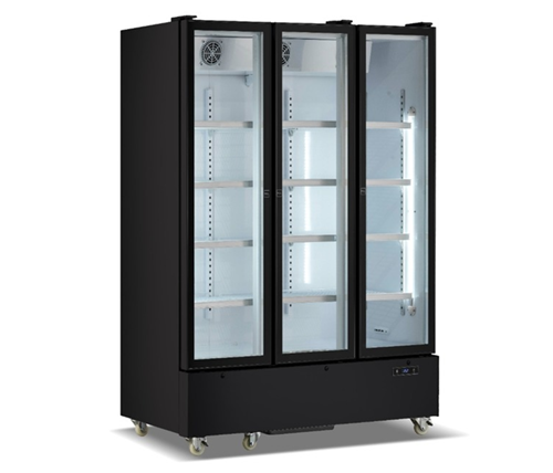 מקרר ויטרינה 1150 ליטר כולל 4 מדפים מודולרי זקש RFK-1150 בצבע שחור – משלוח חינם