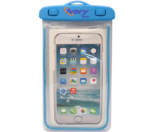 כיסוי סמארטפון אטום למים קטן Ivory Mobile צבע כחול