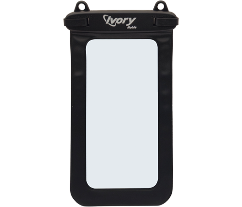 כיסוי סמארטפון אטום למים גדול Ivory Mobile צבע שחור