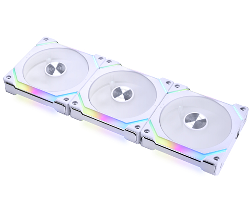 3 מאווררים למארז 12 ס''מ Lian Li UNI FAN SL V2 - צבע לבן - תאורת RGB