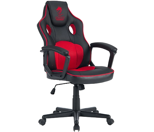 כיסא גיימינג COMBAT דמוי עור בשילוב בד שחור ואדום דרגון Dragon – משלוח חינם