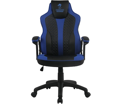 כיסא גיימינג שחור וכחול דמוי עור בשילוב בד דרגון Dragon SNIPER – משלוח חינם
